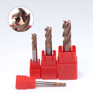 55HRC 4-edge tungsten çelik alaşım yuvarlak burun freze kesicisi boğa burun kesici R0.1 0.2 0.3 0.5 1 1.5 2 3 - Product Image 1