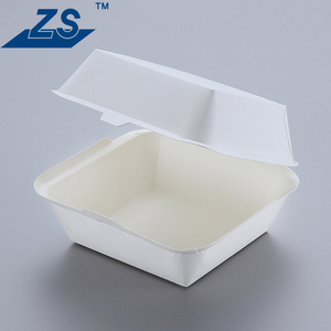 Dùng một lần Takeaway thực phẩm giấy trắng <span class=keywords><strong>Burger</strong></span> hộp cho Hamburger - Product Image 2