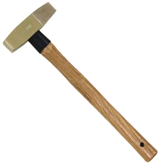 Martillo de corte con mango de madera, herramientas de mano que no producen chispas