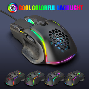 Mouse S700 10 tasti cablati Mouse da gioco Macro programmazione ergonomica Mouse da ufficio con 12800 DPI RGB effetto luce Mouse da gioco per PC - Product Image 4