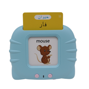 112 Karten 224 Wörter Englisch Arabisch Zweisprachige Sprache Früh pädagogische Lern karte Spielzeug Sprechen Kognitive Lernmaschine - Product Image 1