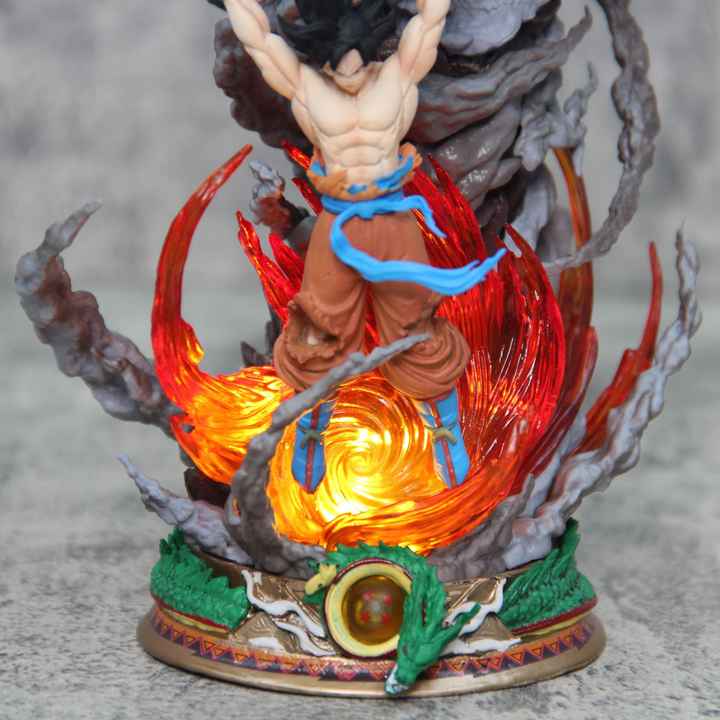 Japanese Hot Sale Spirit Bomb Goku Figure Statues Super Saiyan Model Anime Dragon z Action Figures Military Toy