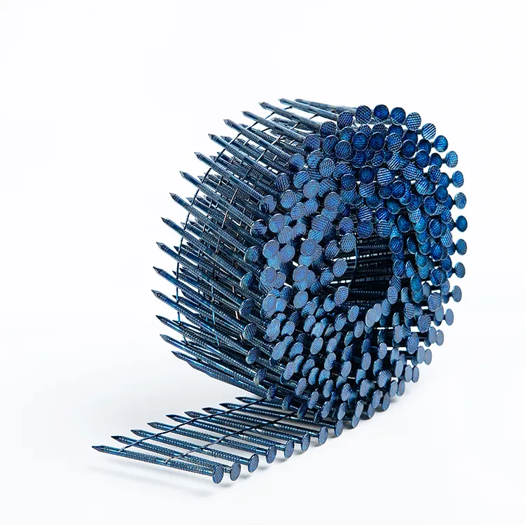 Clou de bobine de haute qualité complet dans les spécifications clous de bobine de protection contre la rouille clou de bobine assemblé par fil de 15 degrés