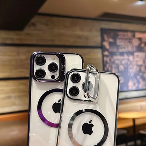 2025 kablosuz şarj iphone için kılıf 16 15 14 13 Pro Max darbeye ince PC temizle telefon kılıfı Apple Iphone için - Product Image 3