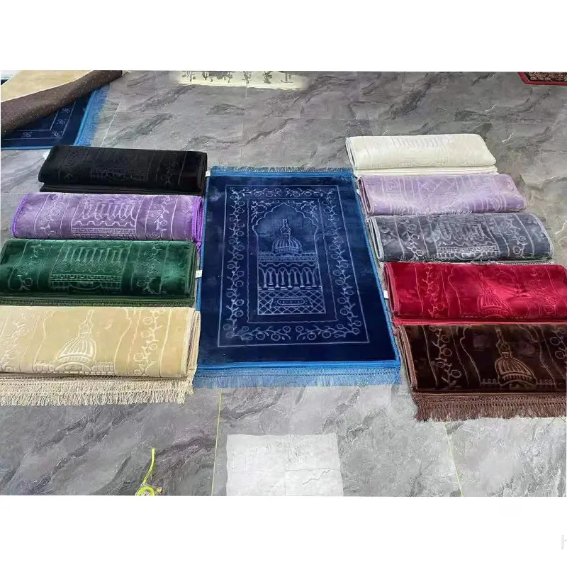 Nuovo design classico tappeto da preghiera antiscivolo islam regali tappetino da preghiera frange su entrambi i lati tappetino pieghevole da preghiera musulmana