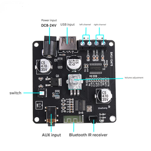 Bluetooth 5.0 Digitale Leistungs verstärker platine Stereo Zwei kanal 2*30W mit fern gesteuerter FM-Radio funktions antenne - Product Image 4