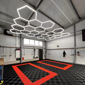 Alta qualità senza soluzione di continuità esagonale led garage luce a nido d'ape lampada officina luci esagonali