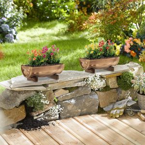 holz sukkulente pflanze behälter box rechteckiger blumentopf