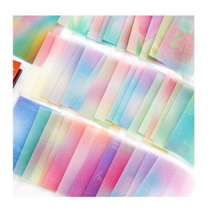 半透明彩色便签书写记事本纸卡粘贴便签批发文具 - Product Image 1