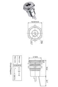 DC099 yüksek akım akışı için su geçirmez DC güç tüm metal dişli şarj güç çıkışı ile 5.5*2.1/2.5mm - Product Image 6