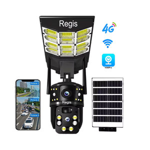 V380 Dual Lens All in One 4G WiFi Cctv IP Sistema de cámara de seguridad inalámbrica para exteriores Intercomunicador Farola solar con cámara - Product Image 1