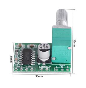 ミニPAM8403 USBデジタルパワーアンプボードモジュールDC 5V 2チャンネルボリュームコントロールポテンショメータ付き2*3W - Product Image 4