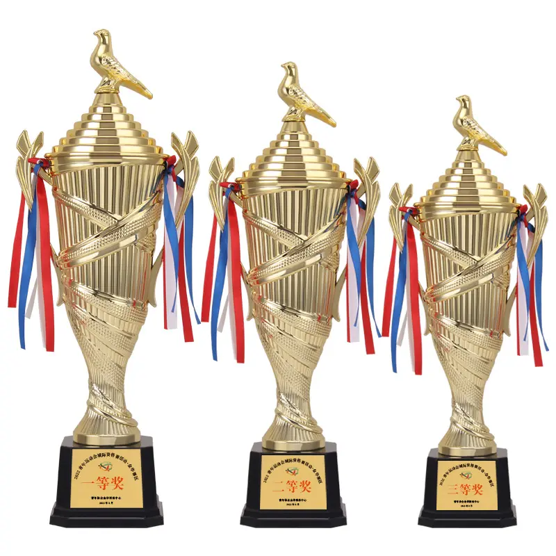 Personalizado en blanco deporte tenis bádminton culturismo Cricket Golf baloncesto fútbol metal fútbol premios Copa medallas y trofeos