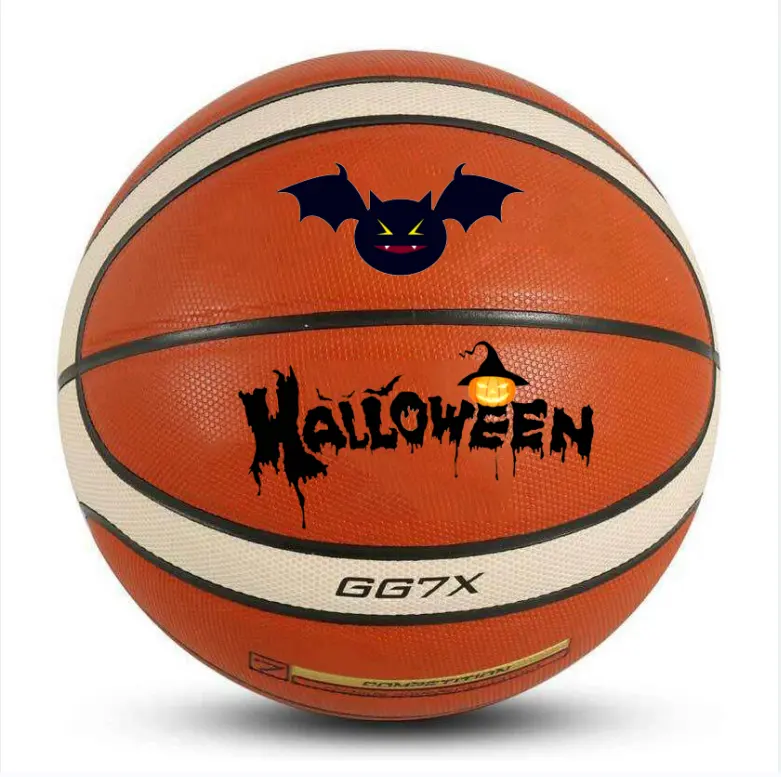 Baloncesto GG7X adecuado para el juego Halloween Logotipo personalizado Tamaño 7 Outdoor League Ball POP Best Selling European American Countries