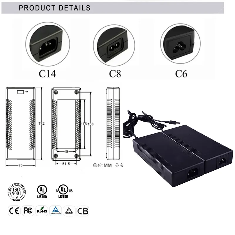 AC 100-240V DC 19V 6.32A מחשב נייד מטען 5.5*2.5MM 120w כוח מתאם 19 וולט 6320mA 120 ואט ספק כוח 19V 6320mA PSU