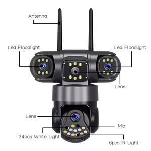 V380กล้องเครือข่าย12MP โปรกล้องรักษาความปลอดภัยไร้สายกล้อง ip รักษาความปลอดภัยกลางแจ้งมองเห็นกลางคืน Wi-Fi สามเลนส์ - Product Image 2