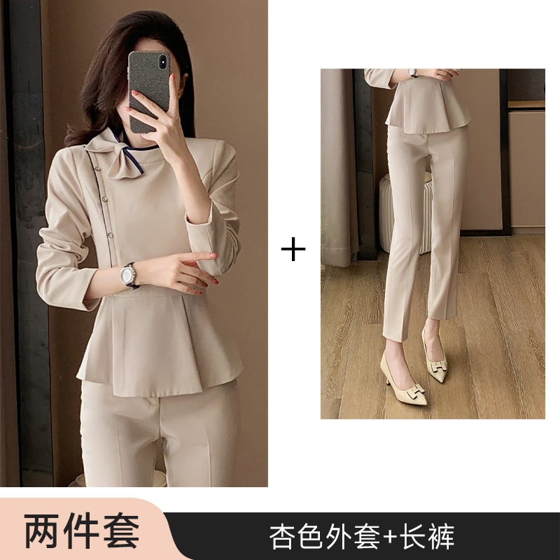 apricot suit pants