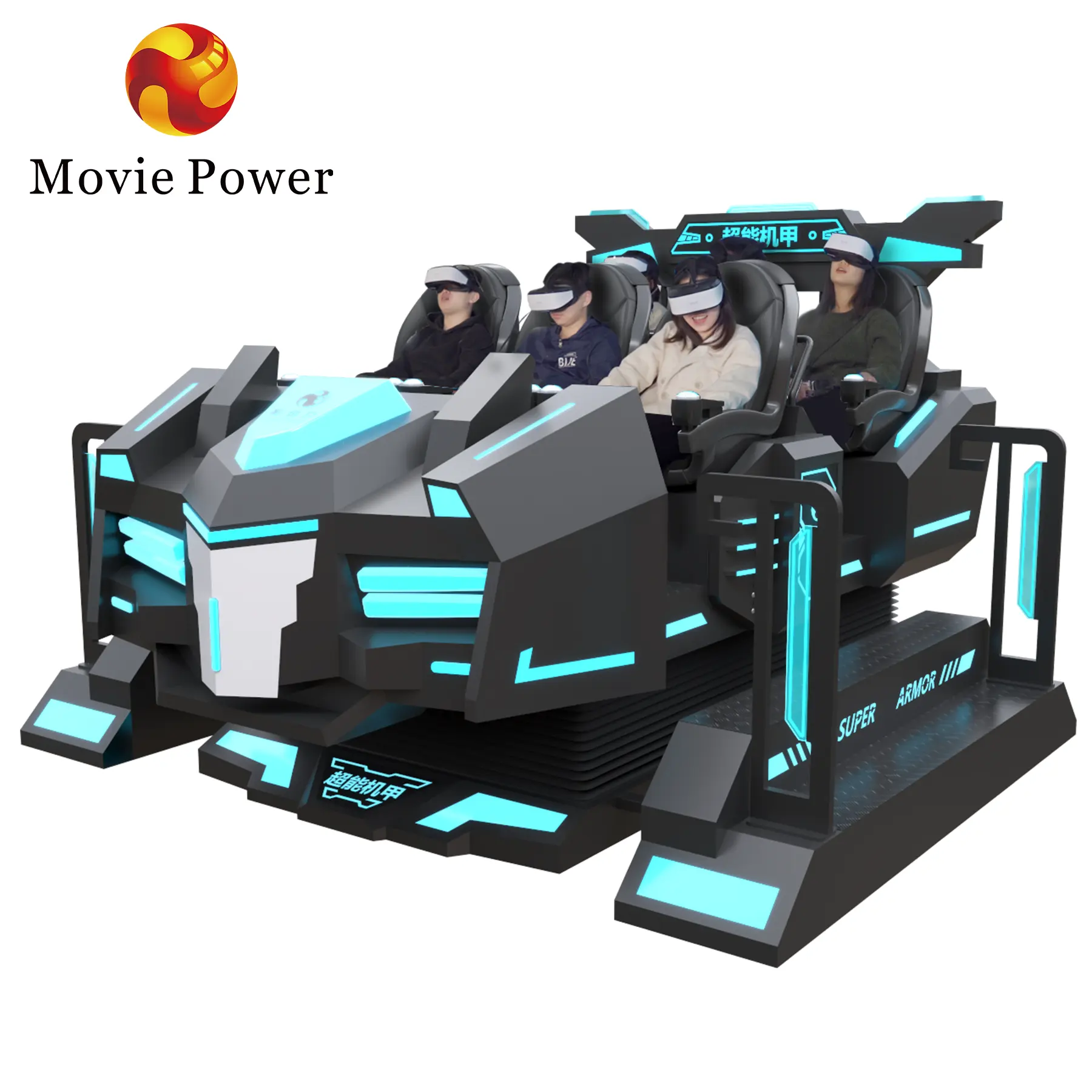 Vr simulador máquina movimento cinema equipamento sistema realidade virtual 6 Vr simulação assentos 5D 9D Vr cinema