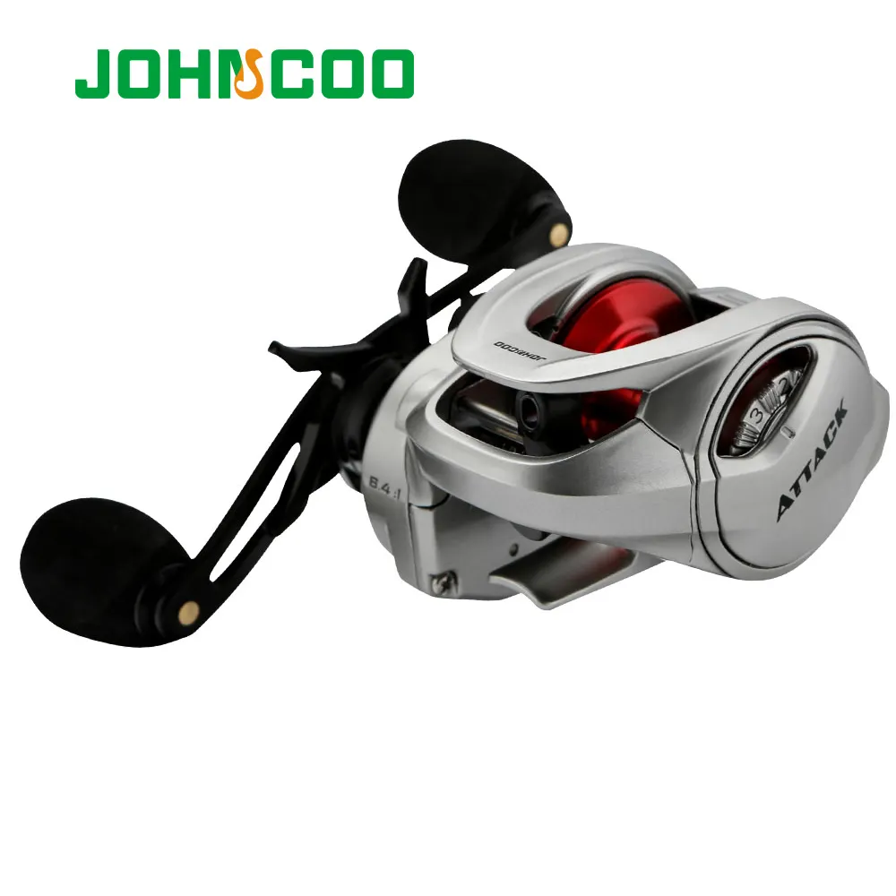 Новая модель, Магнитная Тормозная система JOHNCOO, максимальная нагрузка 6 кг, легкая, 6,4: 1, Рыболовные катушки для заброса приманки