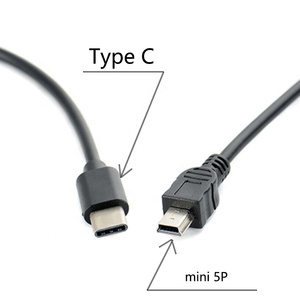 USB Type C to Mini B สายชาร์จข้อมูล OTG USB 5 Pin สำหรับกล้อง - Product Image 3