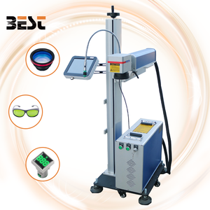 Linea di produzione volante macchina per marcatura Laser 30W data di scadenza Batch Code stampante Laser per sacchetti di plastica cavo PET bottiglia - Product Image 1