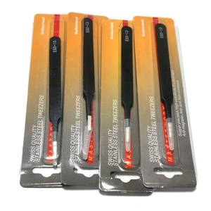 ALLESD Electronics Hand Tweezers Tools Conductive Cleanroom ESD Tweezer Antistatic Stainless Steel Tweezers