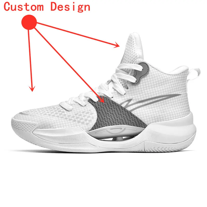 Zapatos Dasar Tebal untuk Pria, Sneaker Basket Olahraga Kustom Tinggi untuk Pria 2022