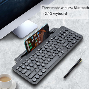 Teclado inalámbrico multifunción OEM de tres modos con ranura para tarjeta Teclado para tableta Teclado trackpad inteligente