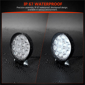 3800LM 42W 5500K รอบ 3D โปรเจคเตอร์ LED ทํางานจุดไฟลําแสงกันน้ํากันชนย้อนกลับ 4 นิ้ว Pods ไฟ LED - Product Image 5