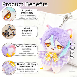 Kawaii Anime Hình Thú Nhồi Bông Đồ Chơi Phim Hoạt Hình Câu Chuyện Nhân Vật Kpop Dây Móc Khóa Tùy Chỉnh Búp Bê Sang Trọng Quần Áo - Product Image 2