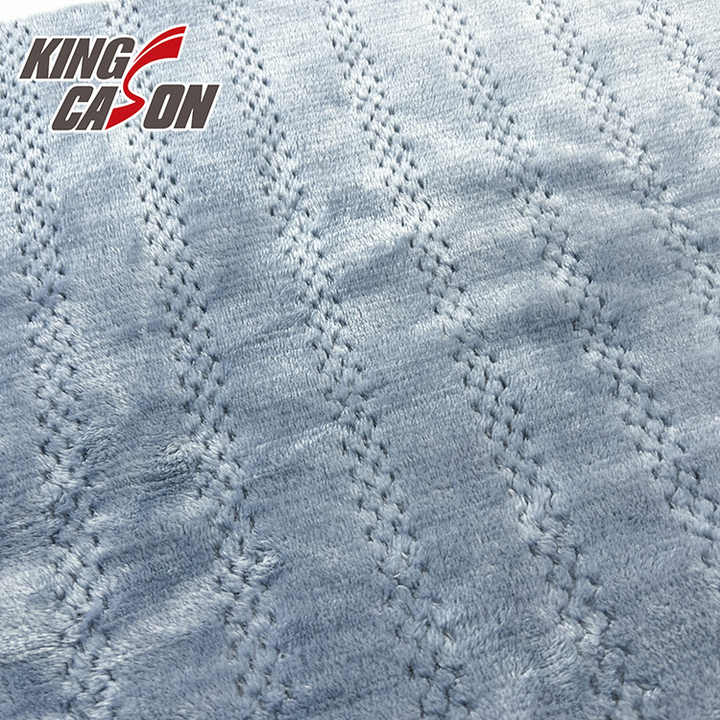 Kingcason Factory Customized Color100%polyester Skin-friendly Jacquard Flannel Fleece for Cloth and Blanket