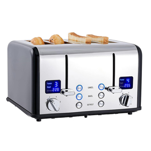 Ultra-chiaro LED Display 4-Slice tostapane Extra large pannelli di controllo doppio 6 impostazioni tonalità funzione di annullamento/Bagel/sbrinamento - Product Image 1