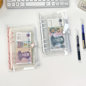 多功能分类账本防水Pvc盖环活页夹活页夹带按扣笔记本 - Product Image 2