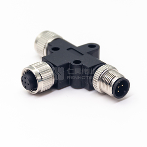 5针M12 T型适配器A代码5针T型连接器 - Product Image 1