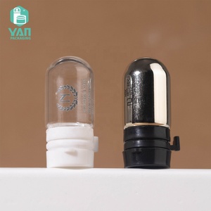 YANパッケージ1.5ml 3mlミニ透明ガラスバイアルリトルアターエッセンスボトル電球スタイル下プラスチック - Product Image 5