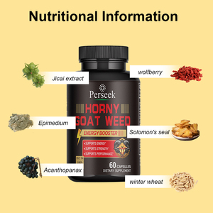 Perseek nhãn hiệu riêng thảo dược bổ sung Horny <span class=keywords><strong>Goat</strong></span> Weed viên nang 60 đếm ISO 9001 chứng nhận người đàn ông của năng lượng tăng - Product Image 4