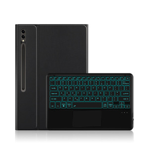 Slim Stand Magnetic Touchpad Tastatur hülle Hintergrund beleuchtete Tastatur <span class=keywords><strong>Tablet</strong></span> Hülle mit Stift halter für Samsung Tab s9 Ultra
