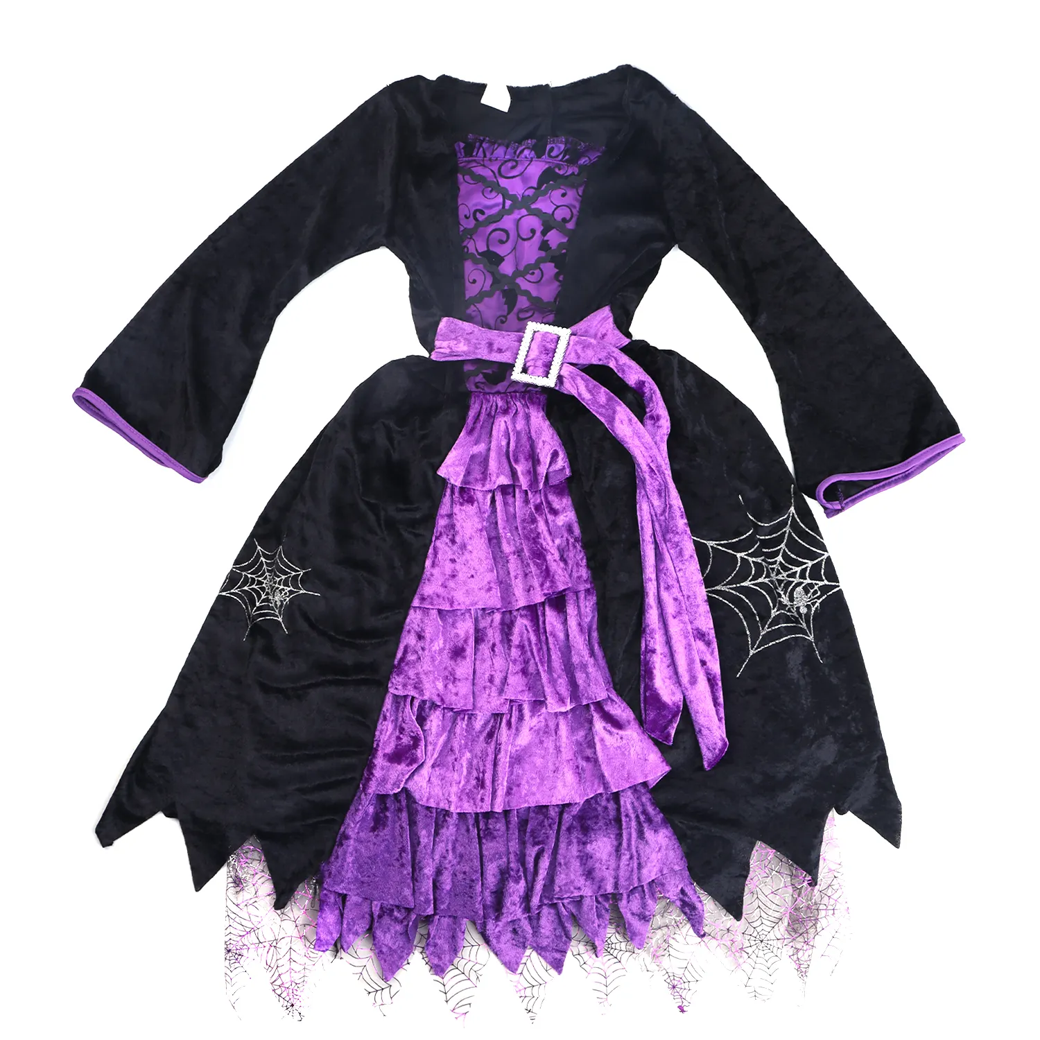 Halloween Witch Costume Set Fancy Party Dress Outfit para Meninas para o Dia Das Bruxas Carnaval Party Cosplay Dress