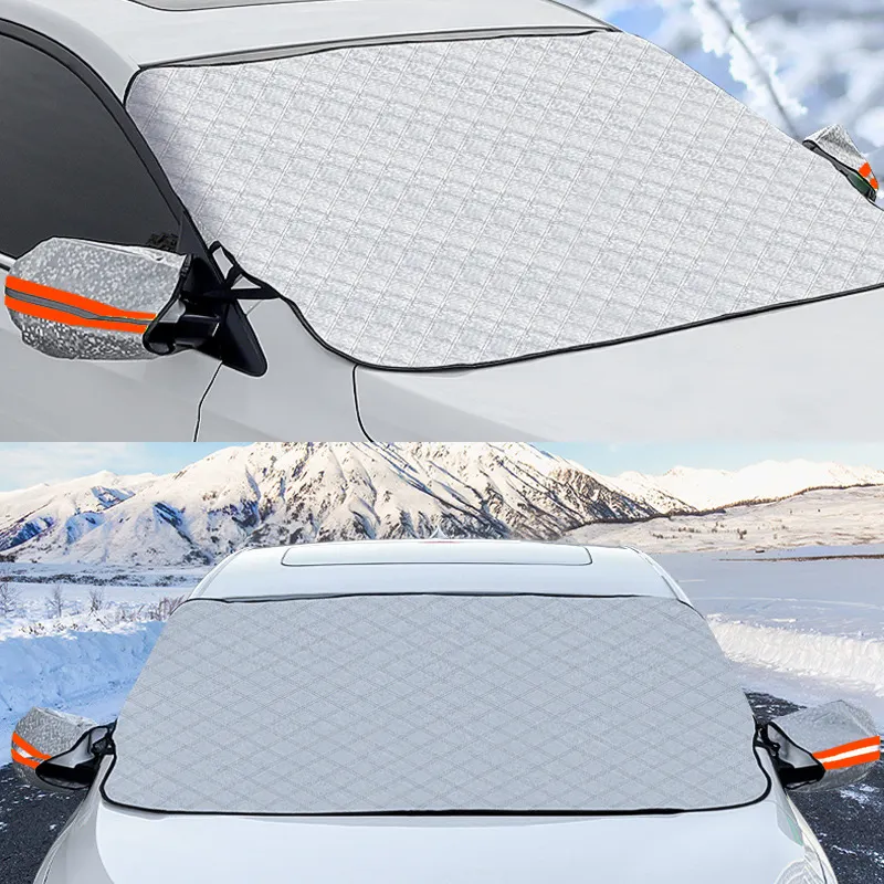 Portable Foldable Car Sun Shade Aluminum Foil Front Windshield Sunshade Four Seasons Sun Visor UV Block Snow Cover