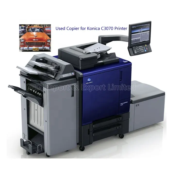 Fotocopiadora de segunda mano reacondicionada, tipo industrial, impresora usada para Konica AccurioPrint C3070, uso de papel largo