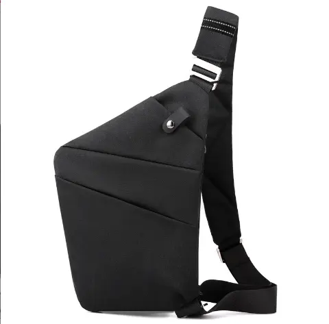 Vente en gros, livraison directe, sac de poitrine multi-poches, sac à bandoulière antivol, sac à bandoulière étanche pour hommes, vélo, randonnée