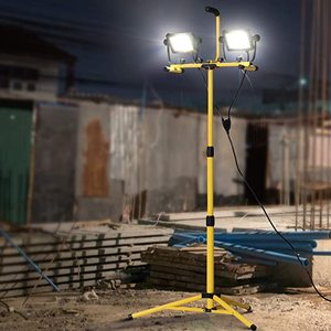 Ayrılabilir çift led ve hafif yüksekliği ayarlanabilir çelik Tripod ile 7000 lümen 70W Tripod çalışma ışığı - Product Image 2