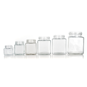 בגדלים שונים 730 מ "ל צנצנת בוטנים מרובעת צנצנת זכוכית מרובעת עם כדרי מתכת - Product Image 5