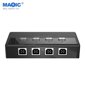 New High Speed USB2.0 Printer <strong>KVM</strong> Switcher <strong>4</strong> <strong>Input</strong> <strong>1</strong> <strong>Output</strong> USB Printer Cable for Monitor Data <strong>Switch</strong>