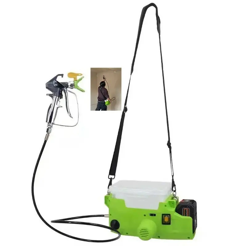 Portable high-pressure and high-power spray gun backpack lithium battery charging wall paint emulsion paint spraying Tool