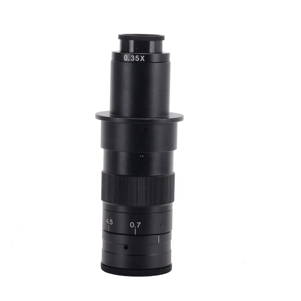 Lentille optique 120X 180X 300X Microscope industriel monoculaire lentille de caméra CCD numérique