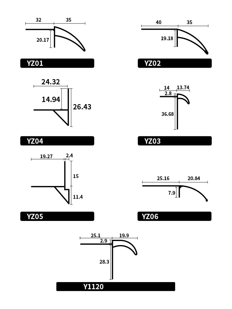 YZ01/YZ02/YZ03/YZ04/YZ05/YZ06/Y1120