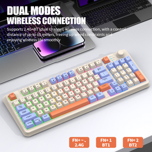 迅狐K94双模BT 2.4G无线游戏键盘三色搭配夜光膜键盘 - Product Image 4
