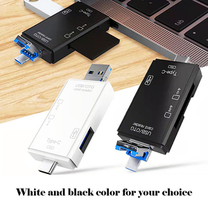 3合1内存sd卡读卡器USB 2.0 C型微型USB TF SD插槽6合1 OTG适配器，用于平板电脑闪存驱动器 - Product Image 3