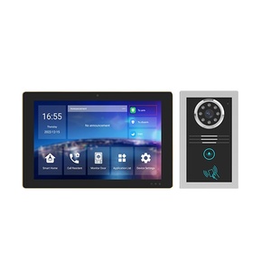 Monitor LCD Intercomunicador de construcción Sistema de teléfono de puerta IP de audio para apartamentos y villas Videoportero de red TCP